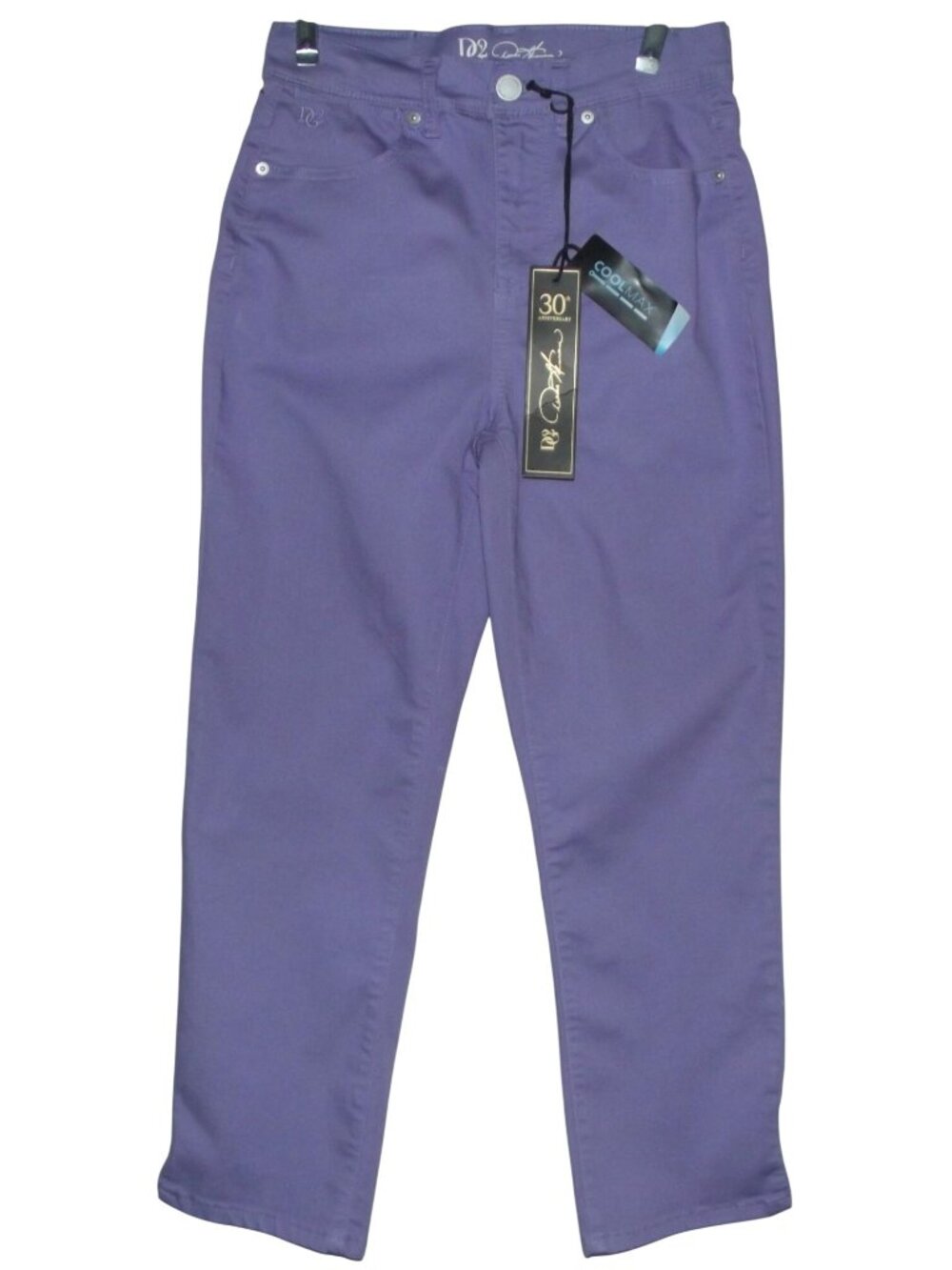 DG2 Diane Gilman Crop Jeans Womens 6 x 25" Purple "Coolmax Denim"